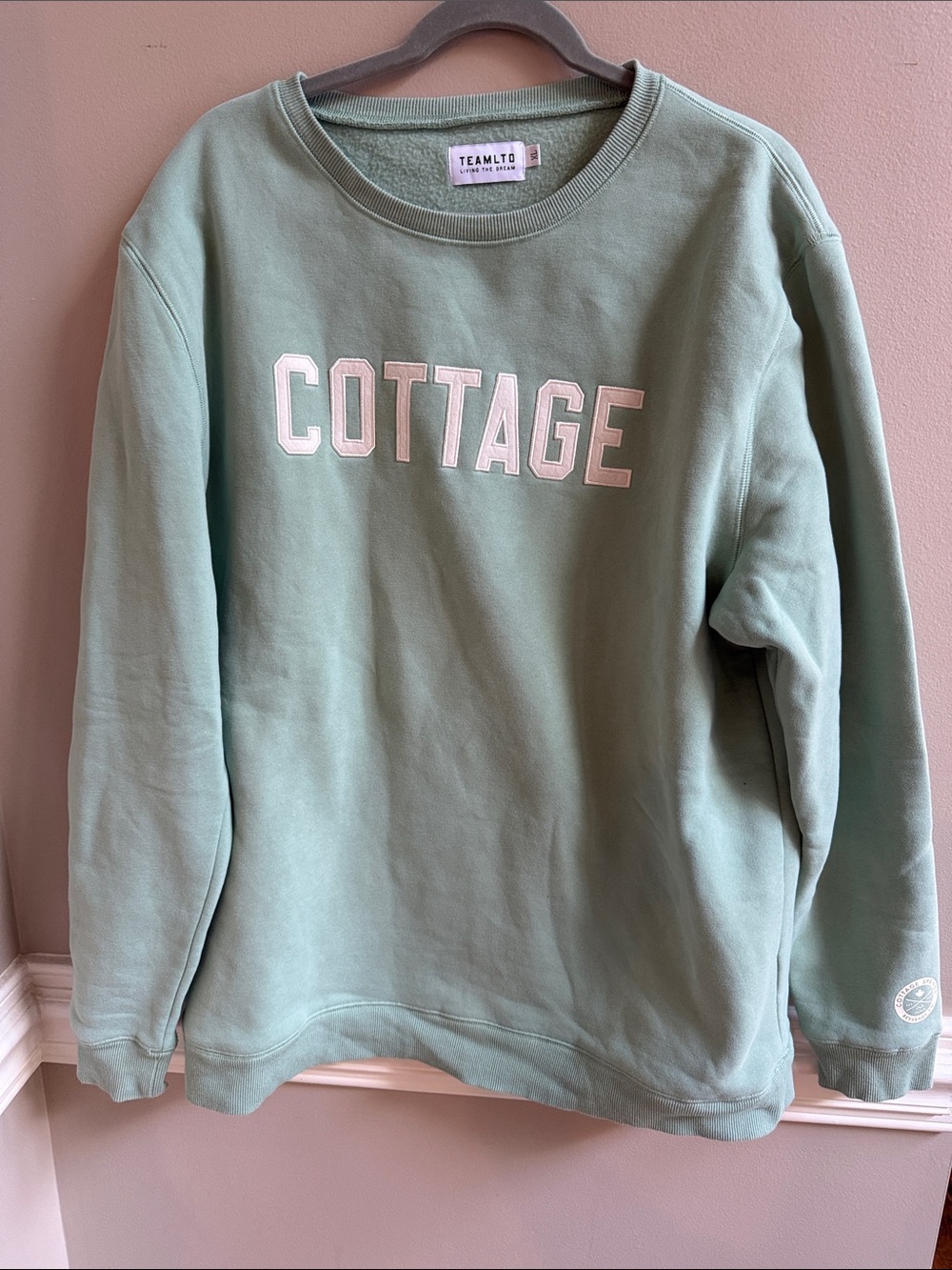 Team LTD Cottage Mint Green Oversized Crewneck Sweatshirt Size XL